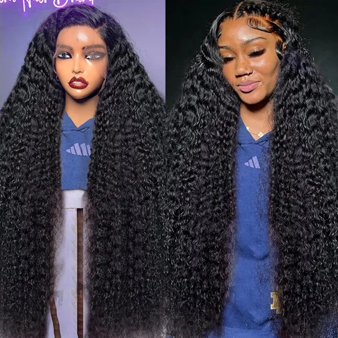 13x6 Hd кружевной передний al парик, свободные глубокие волнистые парики для бразильских женщин, вьющиеся человеческие волосы, 40-дюймовые волосы, глубокая волна, кружевной передний парик
