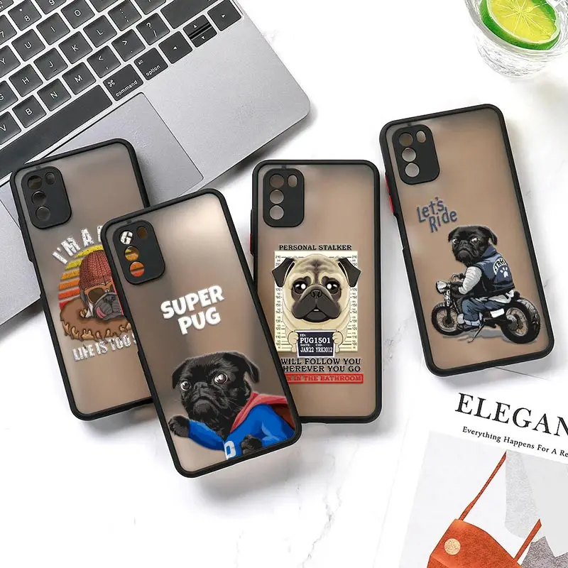

Cute Super Pug Cool Dog Mi 12T Pro Case For Xiaomi 12 11 Lite 5G NE 11T 10T 9 Lite Cover Poco X3 X4 NFC F3 M3 M4 Pro Matte Cases