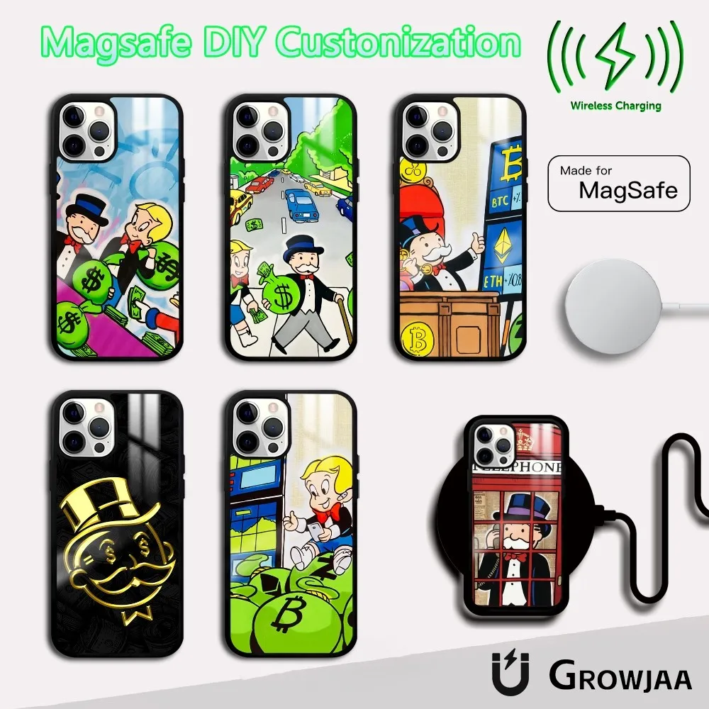 Чехол для телефона аниме доллар Alec M-Монополия iPhone 16 15 14 13 12 11 Pro Max Plus Mini Magsafe