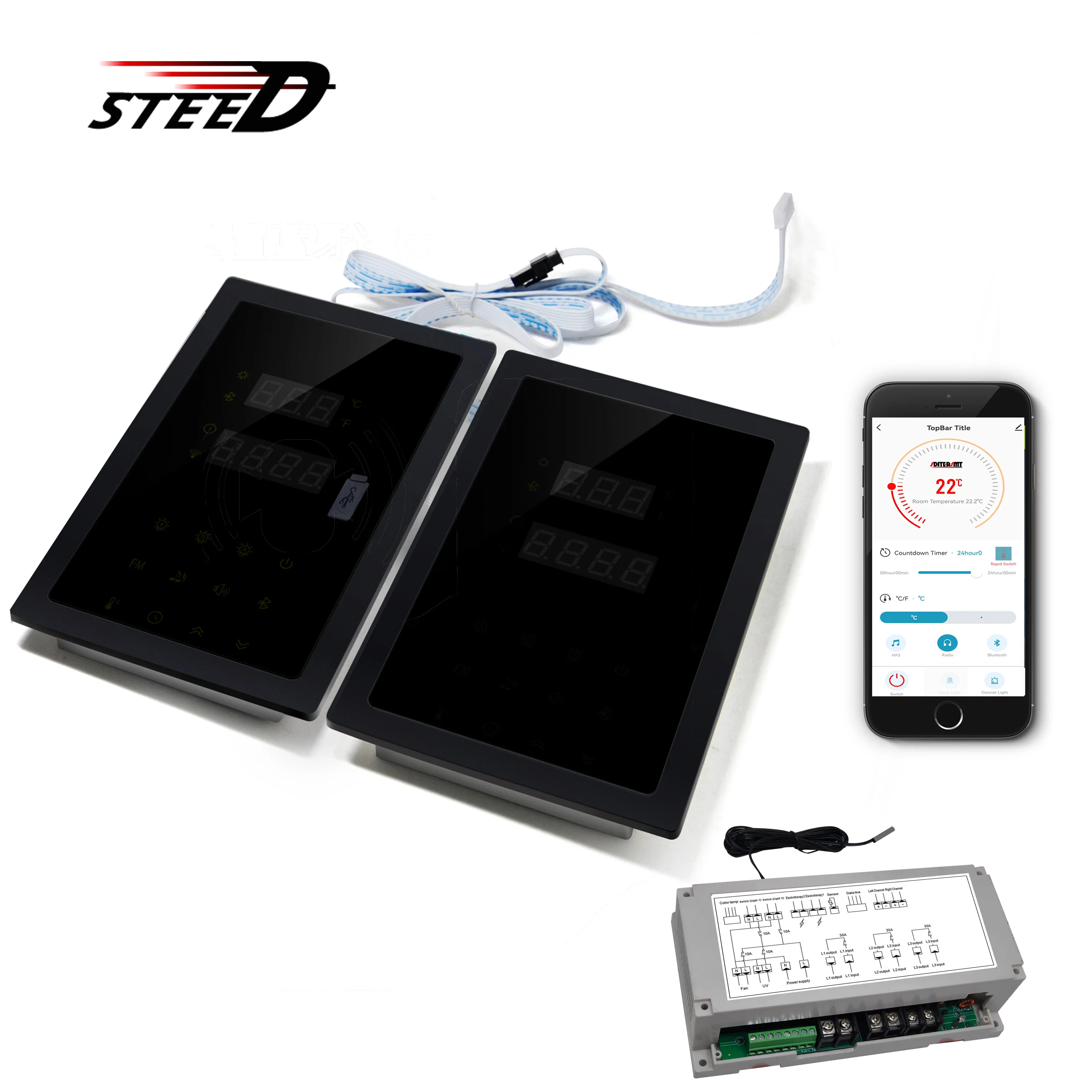 Фото Многофункциональная плата управления сауной 9 кВт для Smart WIFI TUYA, сухой контакт, 30 А, реле, регулировка нагрева, 440 В, 380 В, 220 В, 110 В №1