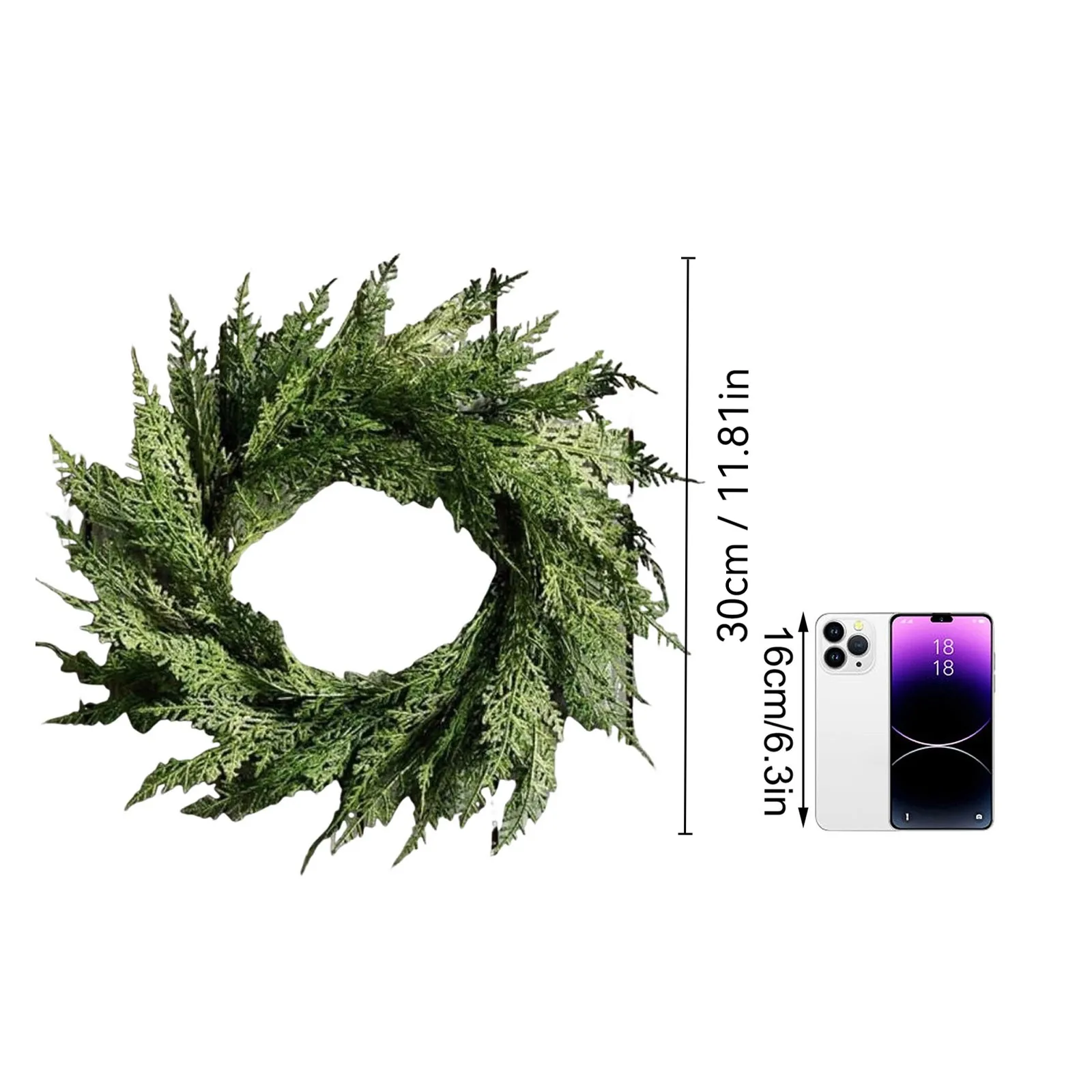 30X7 см Рождественская сосновая шишка игла кольца из ротанга венок рождественские