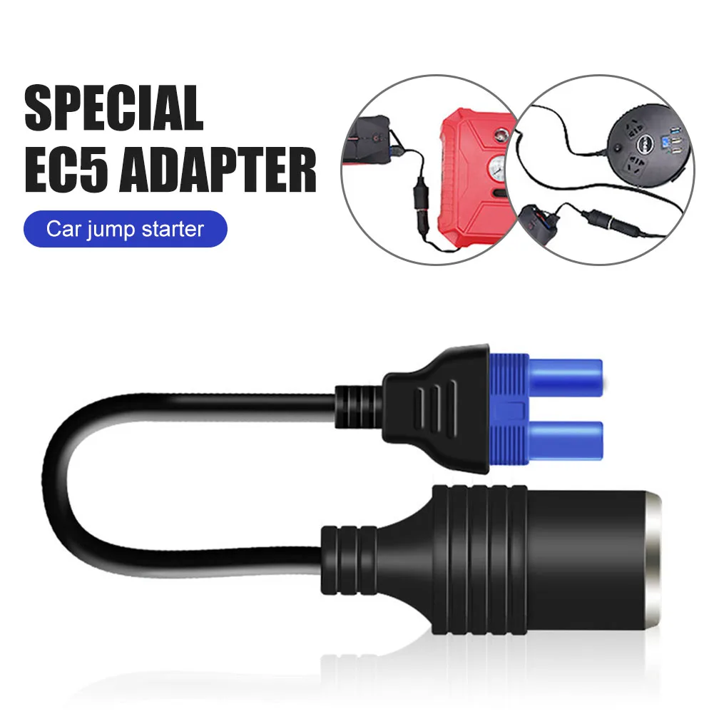 

EC5 Male To Cigarette Lighter Female Adapter Car Jump Starter Power Bank Converter For Car Battery Booster Conversion Cable