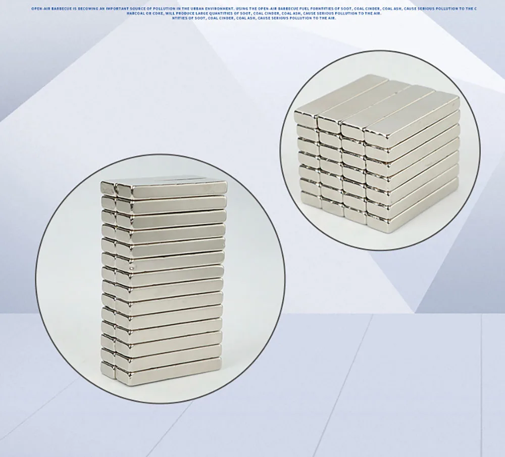 Квадратный Магнитный блок 40x10x5 мм прямоугольные магниты NdFeB никелированные