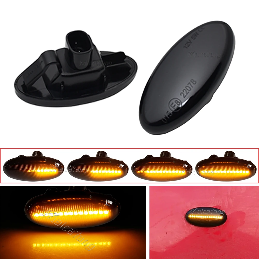 

2Pcs Dynamic Repeater Sequential Indicator Lamp Blinker LED Side Marker Turn Signal Light For MAZDA 2 3 5 6 BT-50 MPV