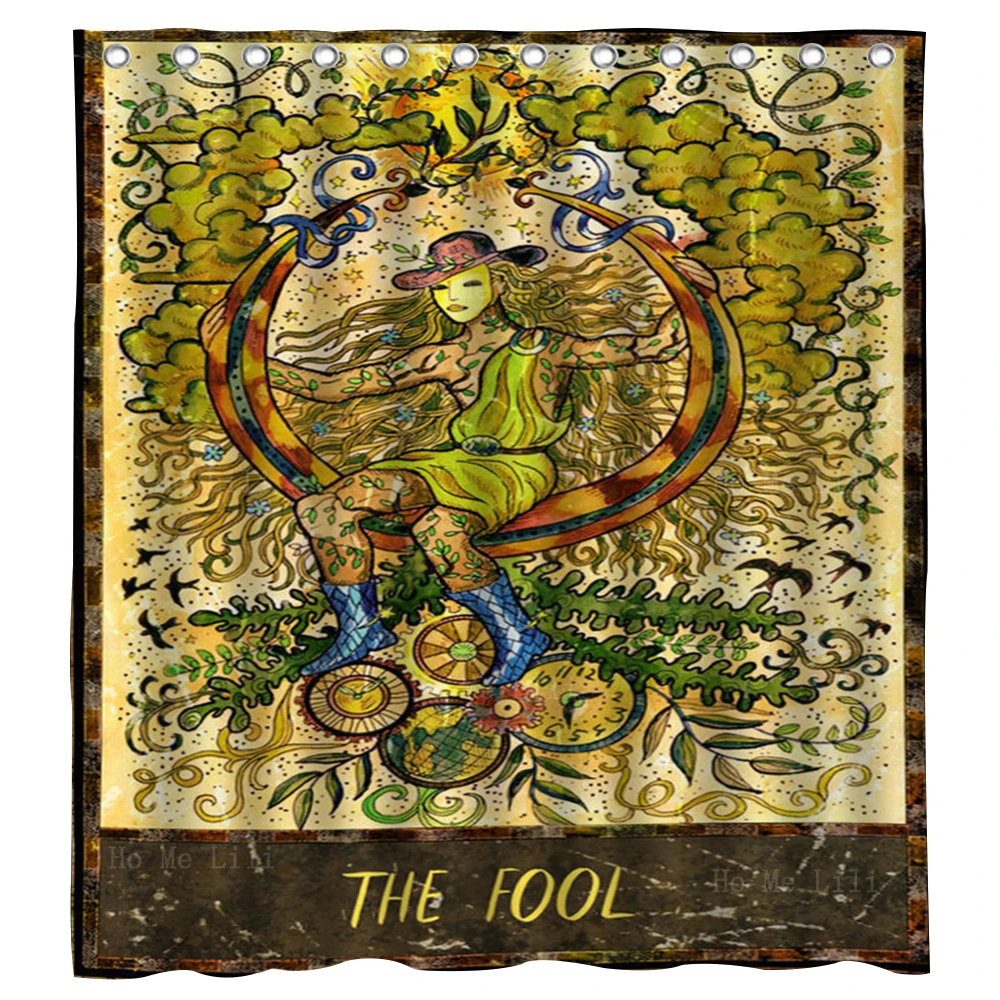 

Magic Gate The Fool Tarot Cards Fantasy Graphic Occult Gothic And Esoteric Concept Shower Curtain By Ho Me Lili Bathroom Decor