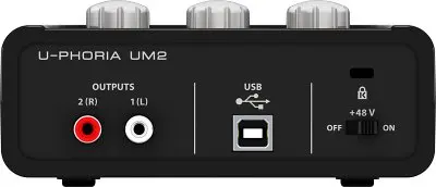 Аудио/Миди интерфейсы конверторы Behringer U-PHORIA UM2 Современный usb аудио интерфейс для