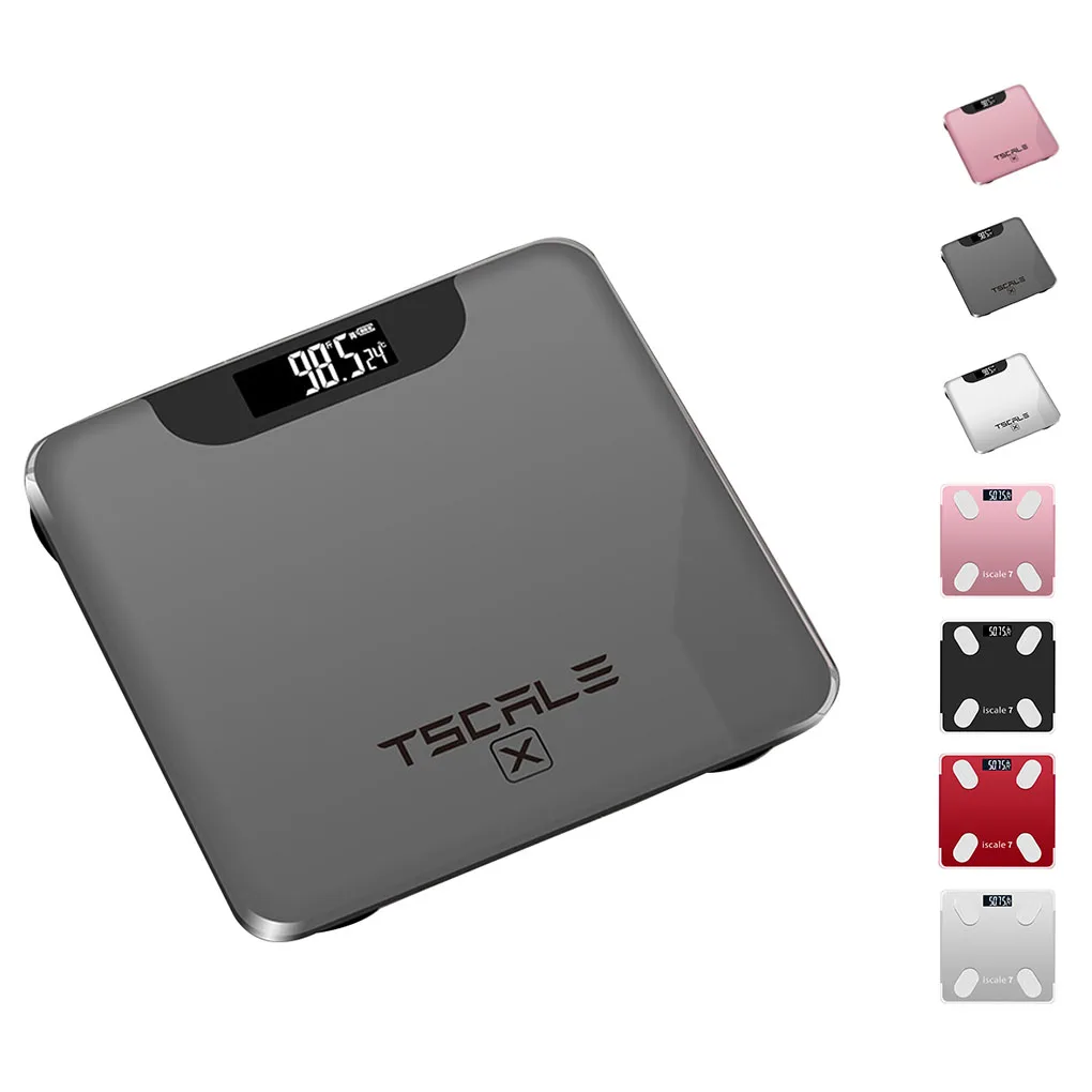 Bluetooth Body Fat Scale Smart Backlit Display Scale Water Muscle Mass BMI Body Weight Bathroom Scale