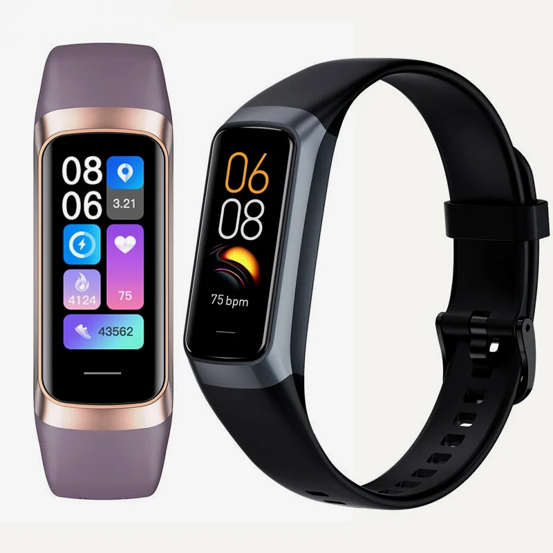 

2023 New Fitness Bracelet 1.1 Inch Amoled Smartband Heart Rate Smartwatch Waterproof Body Watch for Women Tracker Band Man Smart
