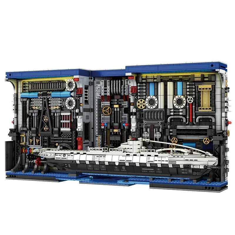 Строительные блоки Reobrix66038 подводная лодка книжный шкаф украшение для сборки