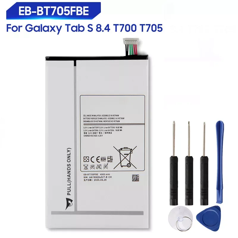 

Replacement Battery EB-BT705FBE EB-BT705FBC For Samsung Galaxy Tab S 8.4 T705 T700 Rechargeable Tablet Battery 4900mAh