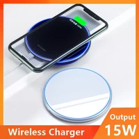 15w universal qi wireless charger for iphone wireless charging pad for samsung xiaomi huawei fast wireless charging stand