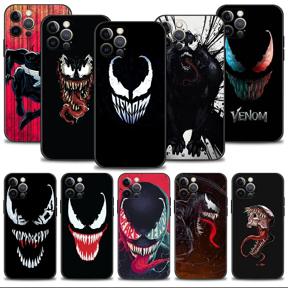 Phone Case Thin For iPhone XS XR 11 7 Plus X 12 Pro Max 8 14 13 6
SE2022 6S SE2 Mini 5S SE Marvel Venom Hero Logo