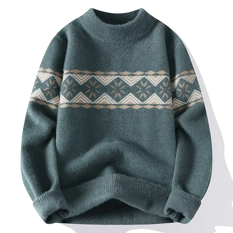 Autumn/Winter New Men's Sweater Quick Selling Export Quality Knitted Top Casual Scene Letter Jacquard For Youth Student