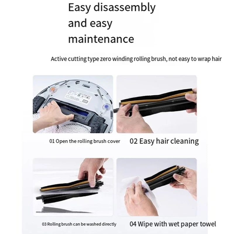 Для Dreame L20 Ultra X40 Pro L10s UltraHeat L30 Ультравакуумная роликовая щетка с защитой от