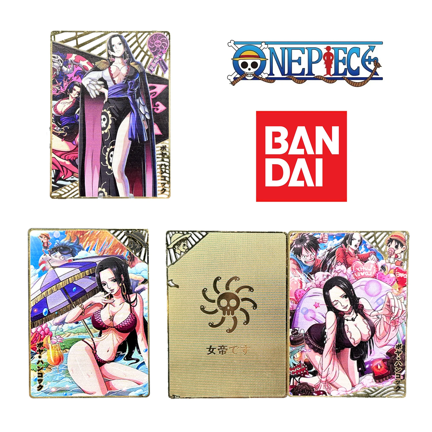 

One Piece Boa Hancock Anime Collection Metal Card Hollow Carved Relief Rare Special Edition Ganyu Arknights Genshin Impact Toys