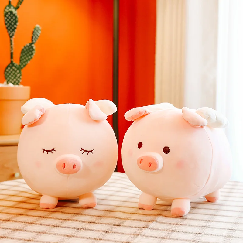 

Кукла свинка ангельская из плюша в виде Свинки, милая Спящая супер мягкая Лежанка для девушек, лечебная кукла