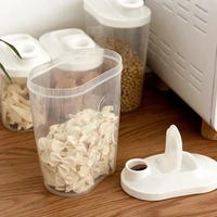1 pcs 1500ml plastic cereal dispenser storage box kitchen food grain rice container home storage box flour grain storage