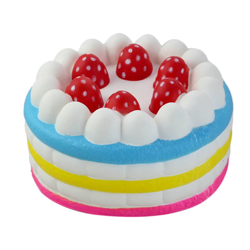 

Милая электронная коробка, Ароматизированная медленно расправляющаяся игрушка для торта в виде клубники