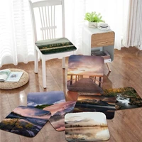 natural scenery painting four seasons stool pad patio home kitchen office chair seat cushion pads sofa seat 40x40 chair mat pad