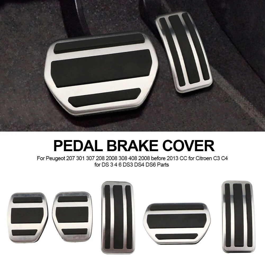 

For Peugeot 3008 5008/GT 2017 2018 2019 AT/ MT Gas Brake Pedal Cover Drill Steel Non-Slip Accelerator Overlay Accessories