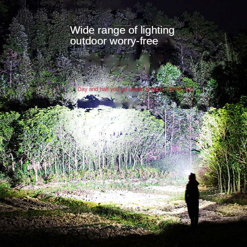 Индукционный налобный фонарь Головной со встроенным аккумулятором с USB для