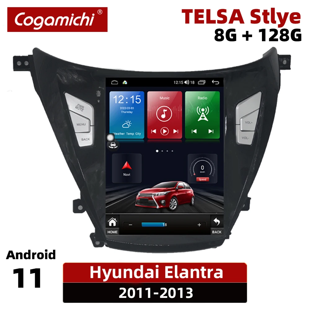 

Android Car Radio Carplay Monitor For Hyundai Elantra Telsa Screen 2011 2012 2013 Autoradio Multimedia Video Player Bluetooth
