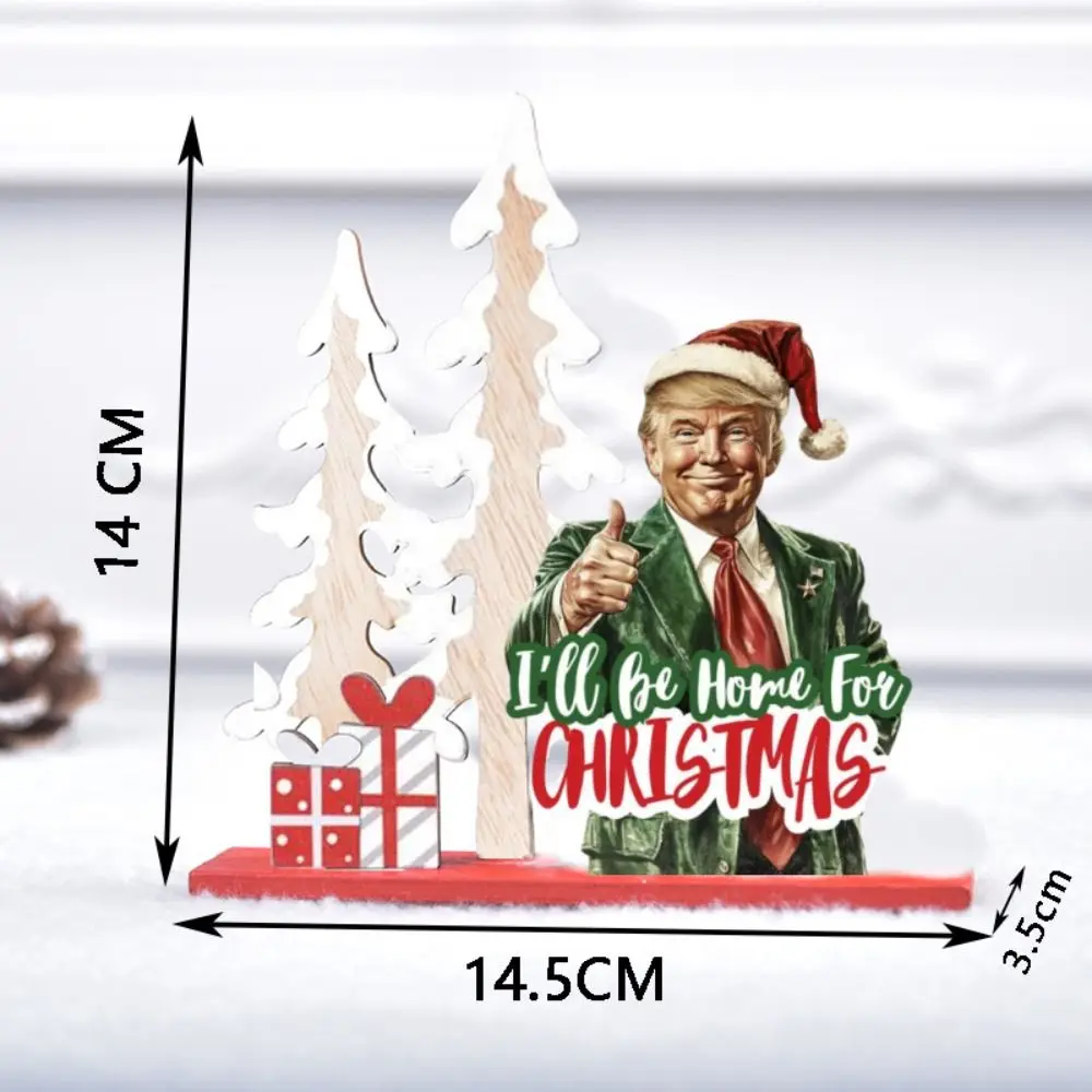 Новый деревянный президентский орнамент Трампа многоцветный мультяшный 3D кулон