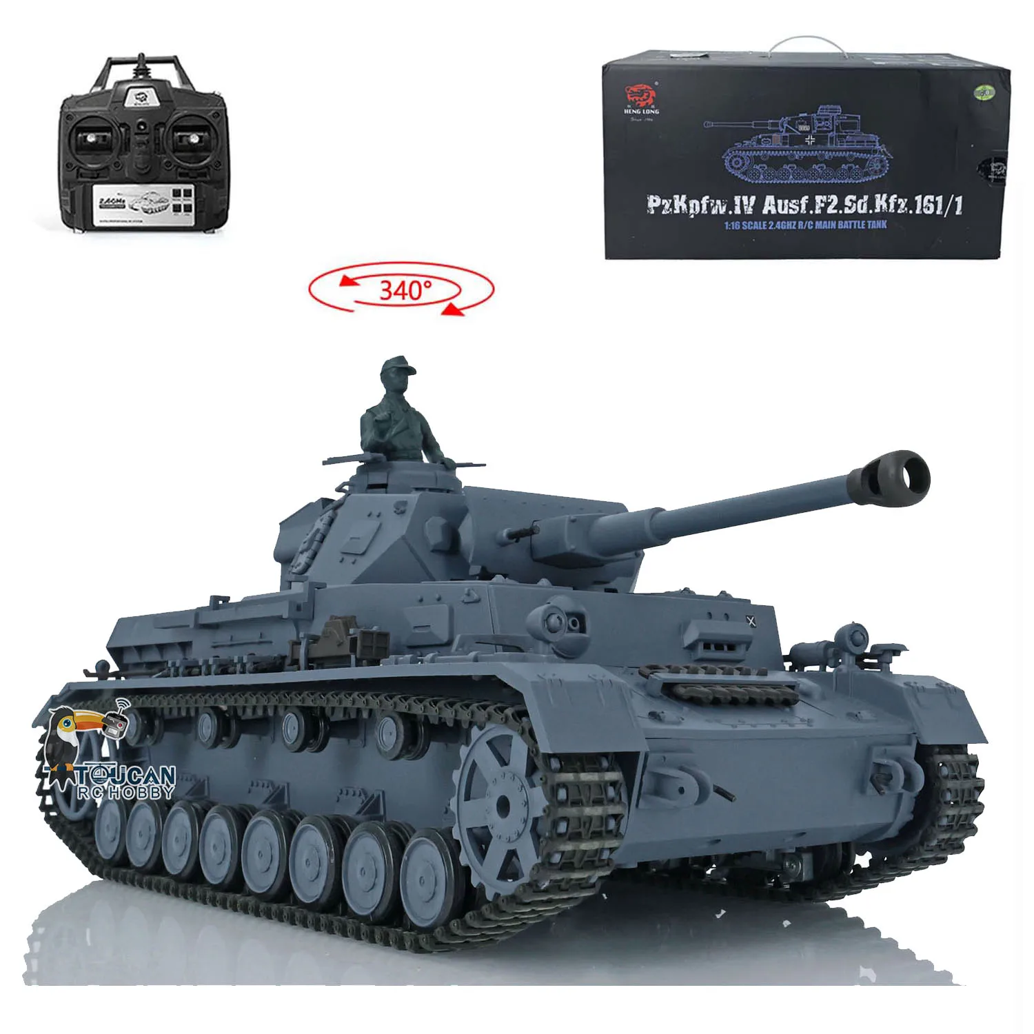 

1/16 Масштаб 2,4G HENG LONG 7.0 пластиковый немецкий Panzer IV F2 RTR Радиоуправляемый Танк модель игрушки 3859