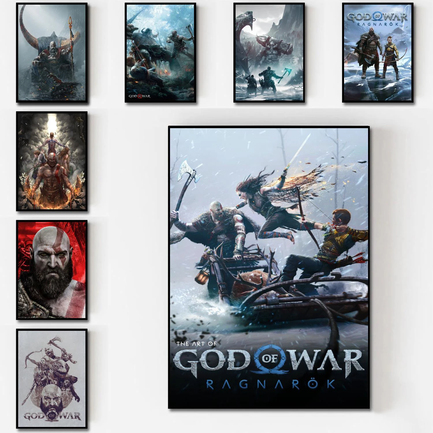 

God of War Ragnarok Game Poster Art and Wall Art Poster Canvas Prints Bedroom Large home decor Wall Art Picture canvas wall