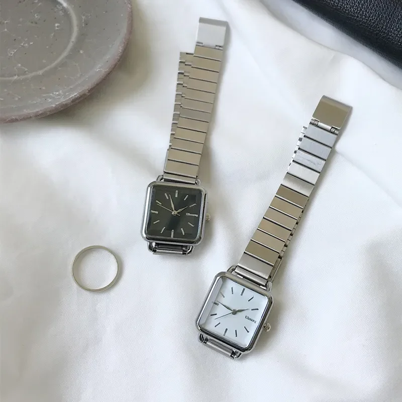 Silver Women Watches Ulzzang Brand Exquisite Stainless Steel Ladies Wristwatches Fashion Minimalist Female Quartz Clock