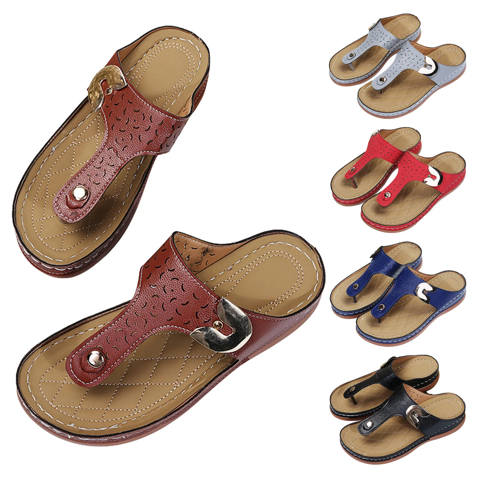 

Women Flip Flop Sandals Comfortable Backless Slipper Summer New Soft Walking Shoes Casual Daily Wedges Sandals Women Wear