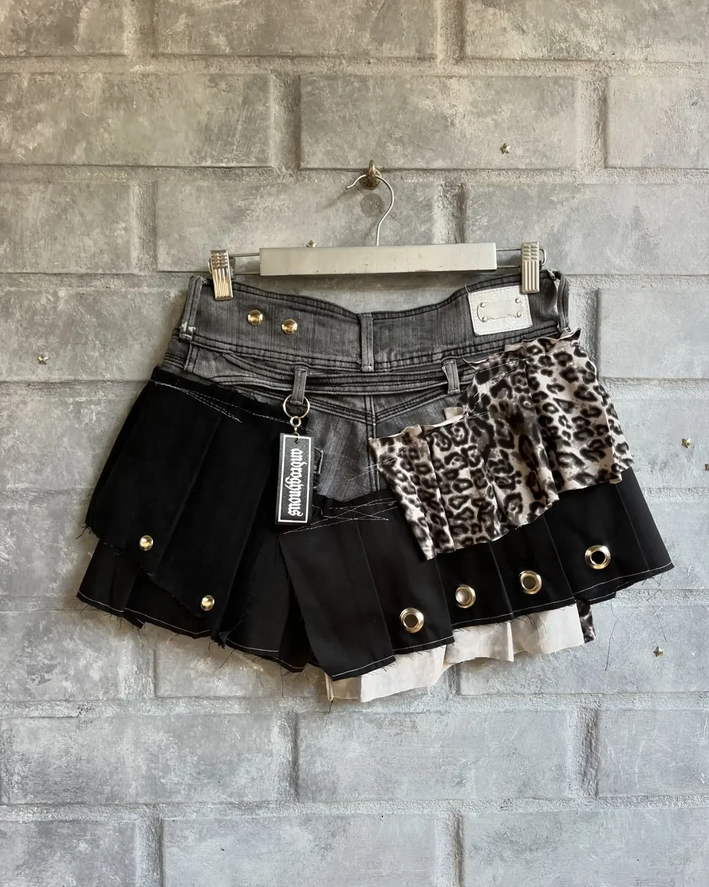 Y2K многослойная юбка-торт в стиле ретро с леопардовым принтом американском