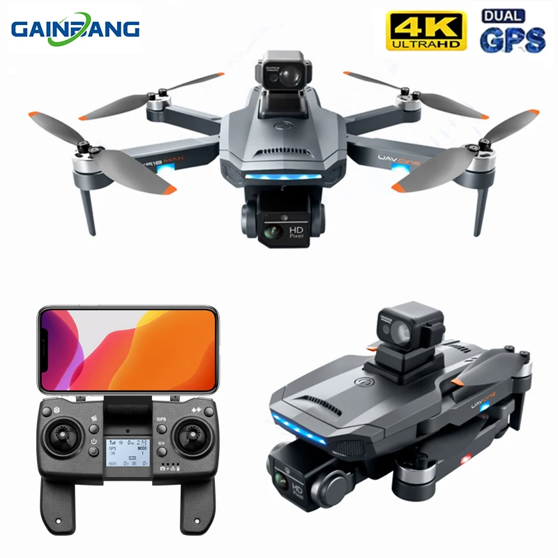 

K918 Max Drone 4K Dual HD Camera WIFI GPS Professional Aerial Photography Obstacle Avoidance Brushless Foldable RC Quadcopter