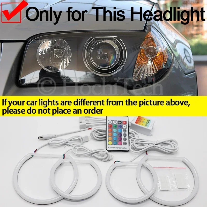 

Ультраяркий RGB Многоцветный Хлопковый Светодиодный Комплект Фар С Кольцами «ангельские Глазки» Для BMW E83 X3 2003-2010