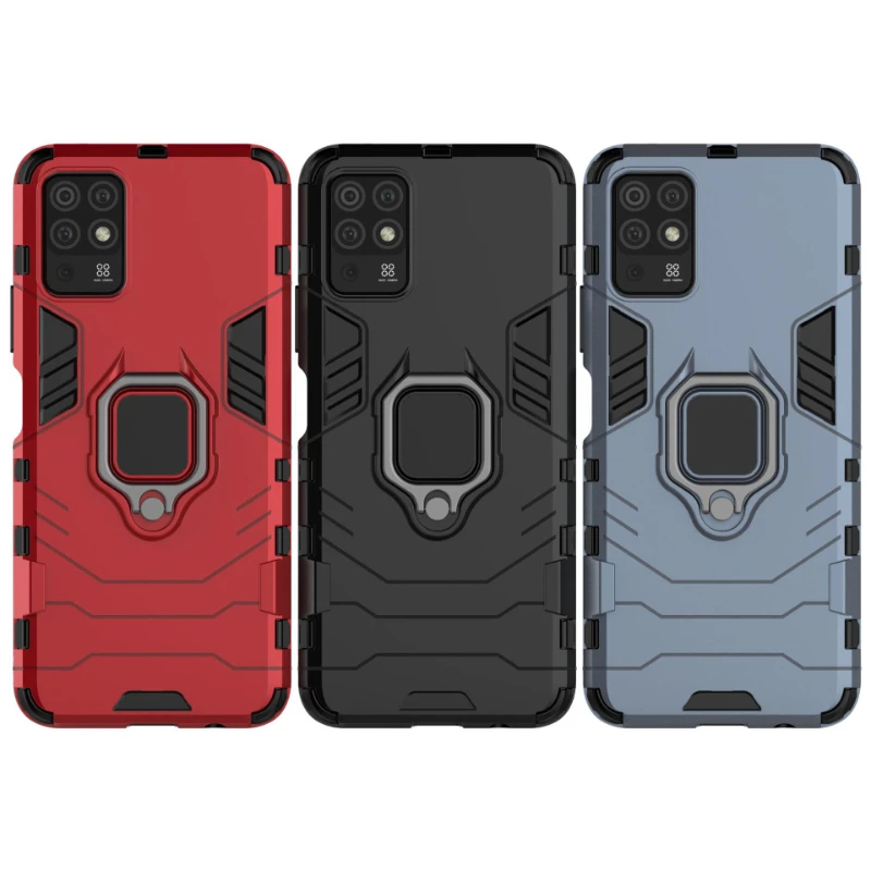 Противоударный чехол-накладка с металлическим кольцом для Huawei Honor Play5T Play 5T Youth