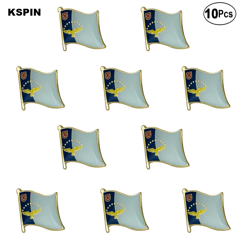 

Azores Flag Lapel Pin Flag badge Brooch Pins Badges 10Pcs a Lot