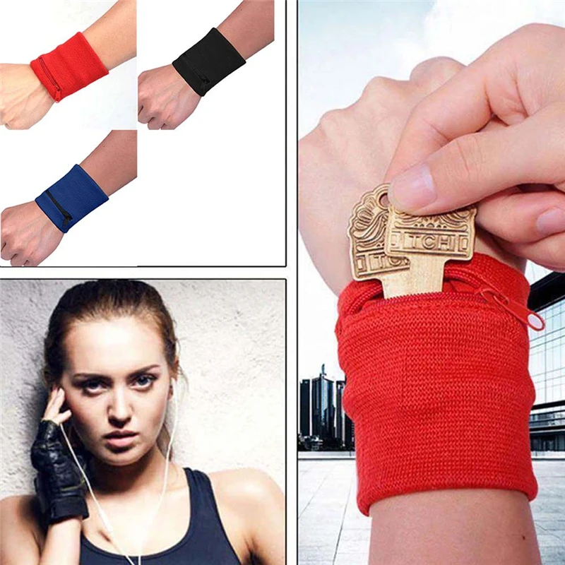 

Travel Wrist Wallet Pouch Portable Pocket Key Zipper Sport Wrist Belt Bag Running Travel Cycling Safe Sport Bag Camping Tool