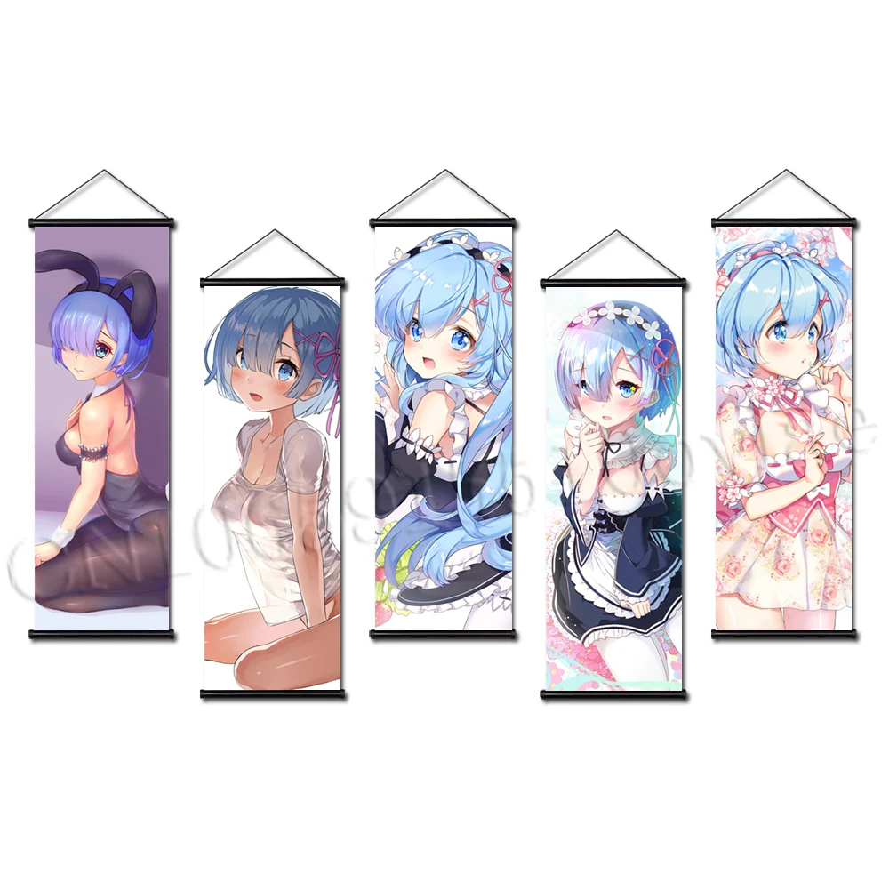 

Re:Zero Painting Kara Hajimeru Emilia Poster Wall Art Prints Hanging Scrolls Modern Canvas Pictures Home Decor Murals Kids Room