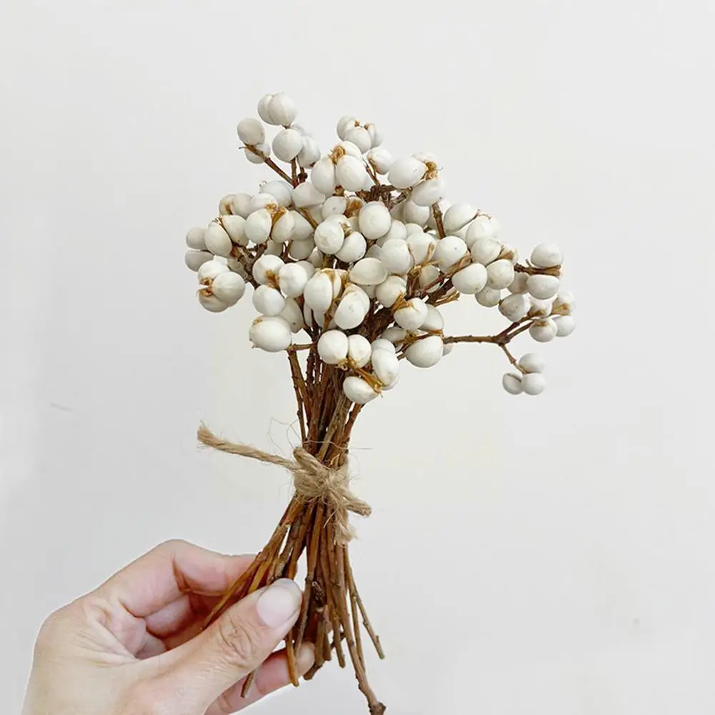 

Natural Cotton Balls Tallow Tree Fruit Dried Flower DIY Home Plants Artificial Decoration Handicraft Party Material Wedding D0D7