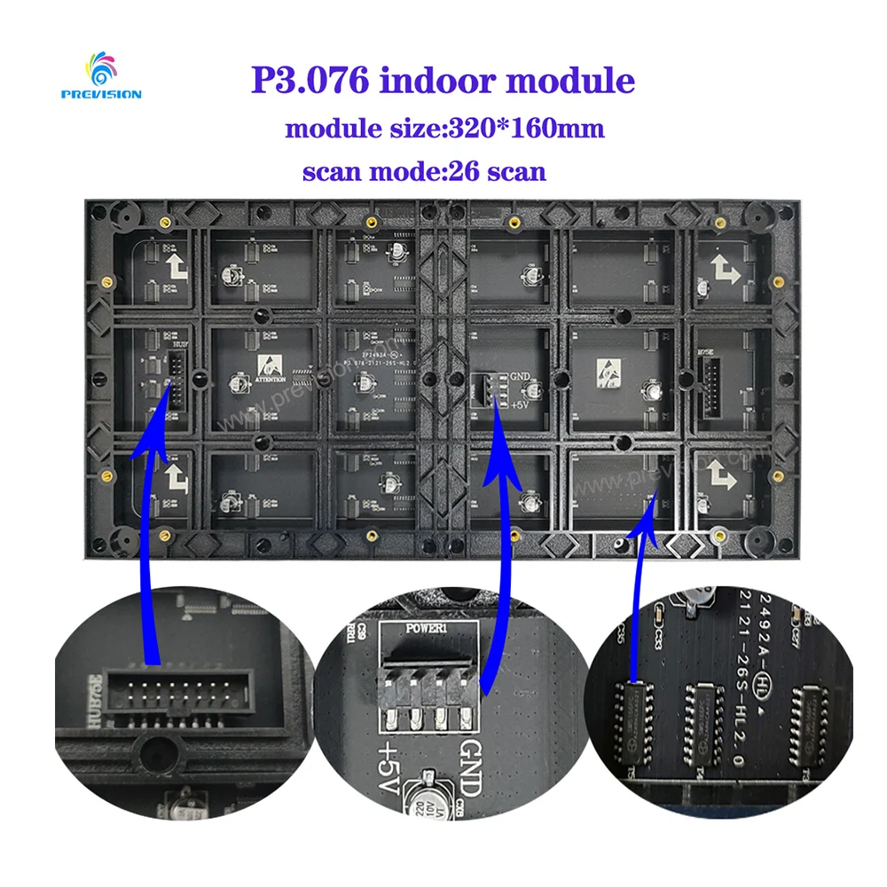 Дешевый RGB P3.076 320x160 мм 104x52 точки SMD2121 внутренний HD светодиодный видео экран