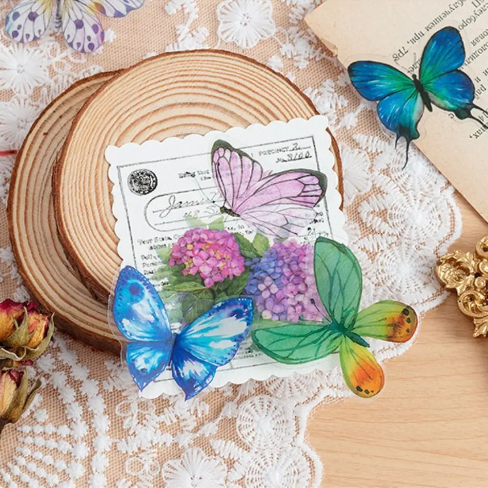 40 шт. яркие водонепроницаемые наклейки в виде бабочек