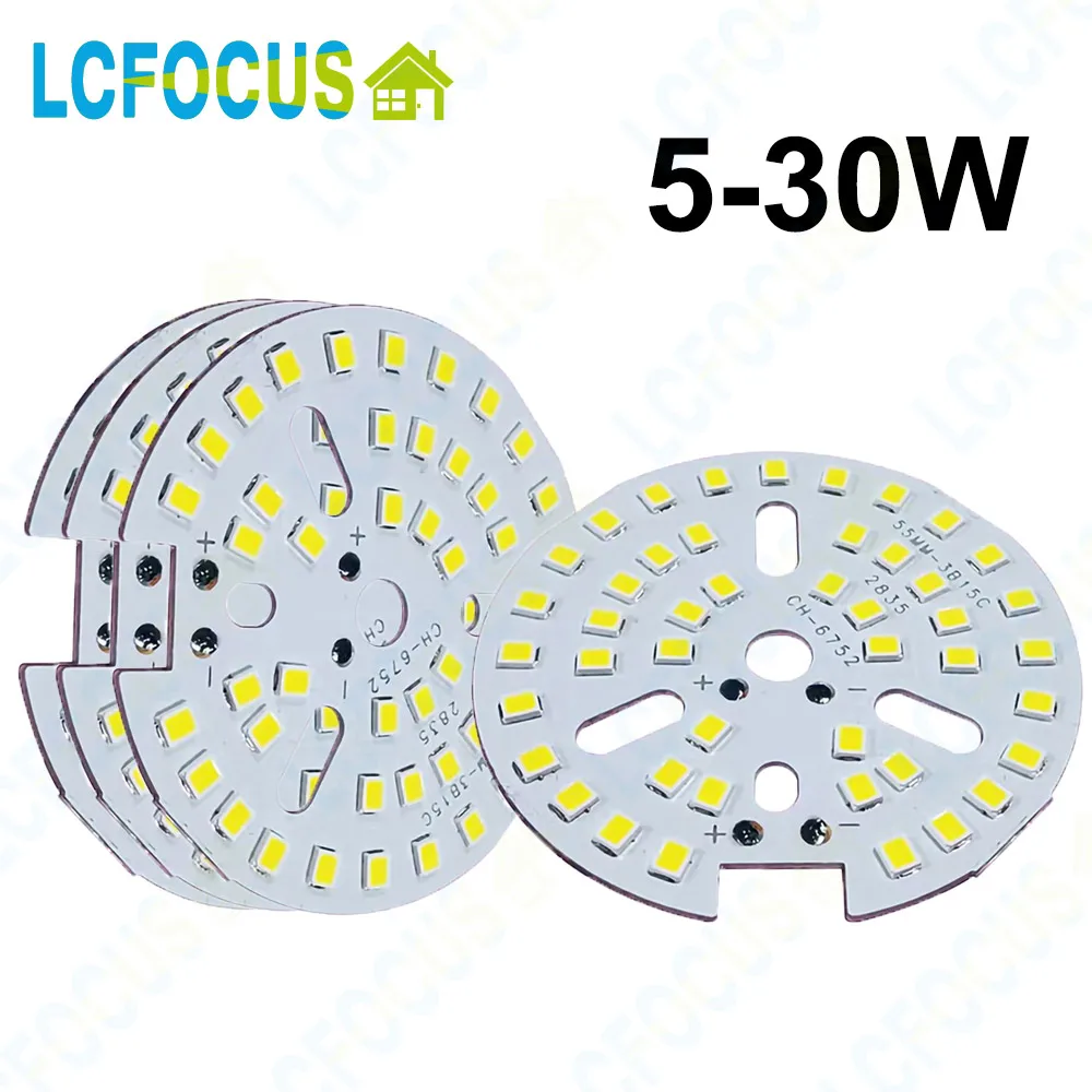 

10pcs/Lot LED Chip for Lamp Bulb 3W 5W 7W 9W 12W 15W 18W 24W 30W SMD 2835 Round Light Beads AC 220V Bulb Chip Lighting Spotlight