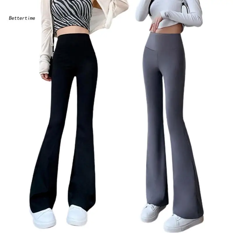 

B36D High Waisted Flared Leggings for Women Tummy Control Yoga Pants Flared Trousers