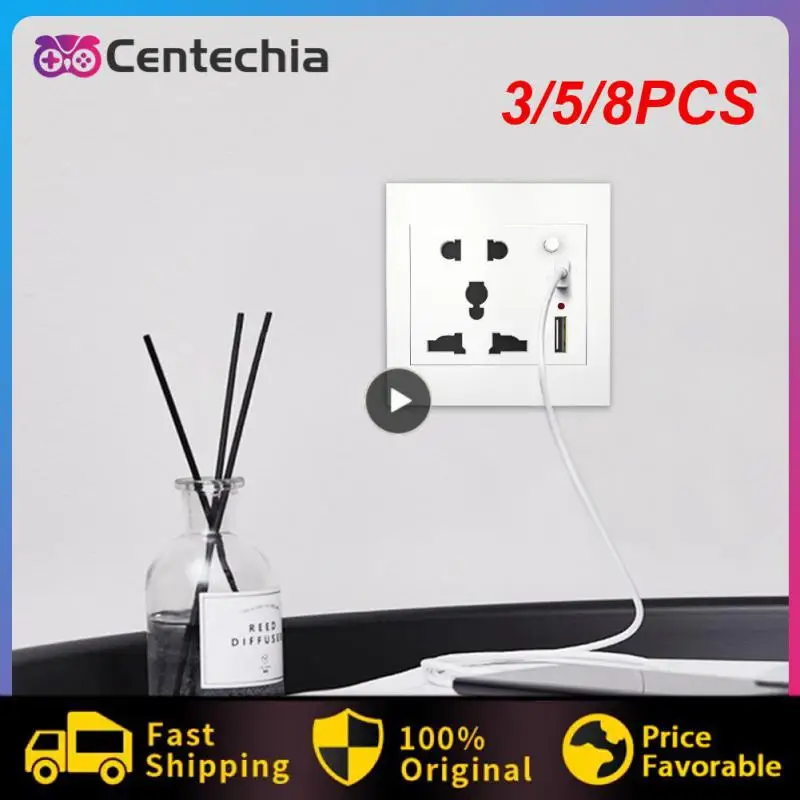 

3/5/8PCS Universal 2100mA 5V 2 USB Wall Socket AC 110-250V Smart Home Wall Charger 2 Ports USB Outlet Power Charger For