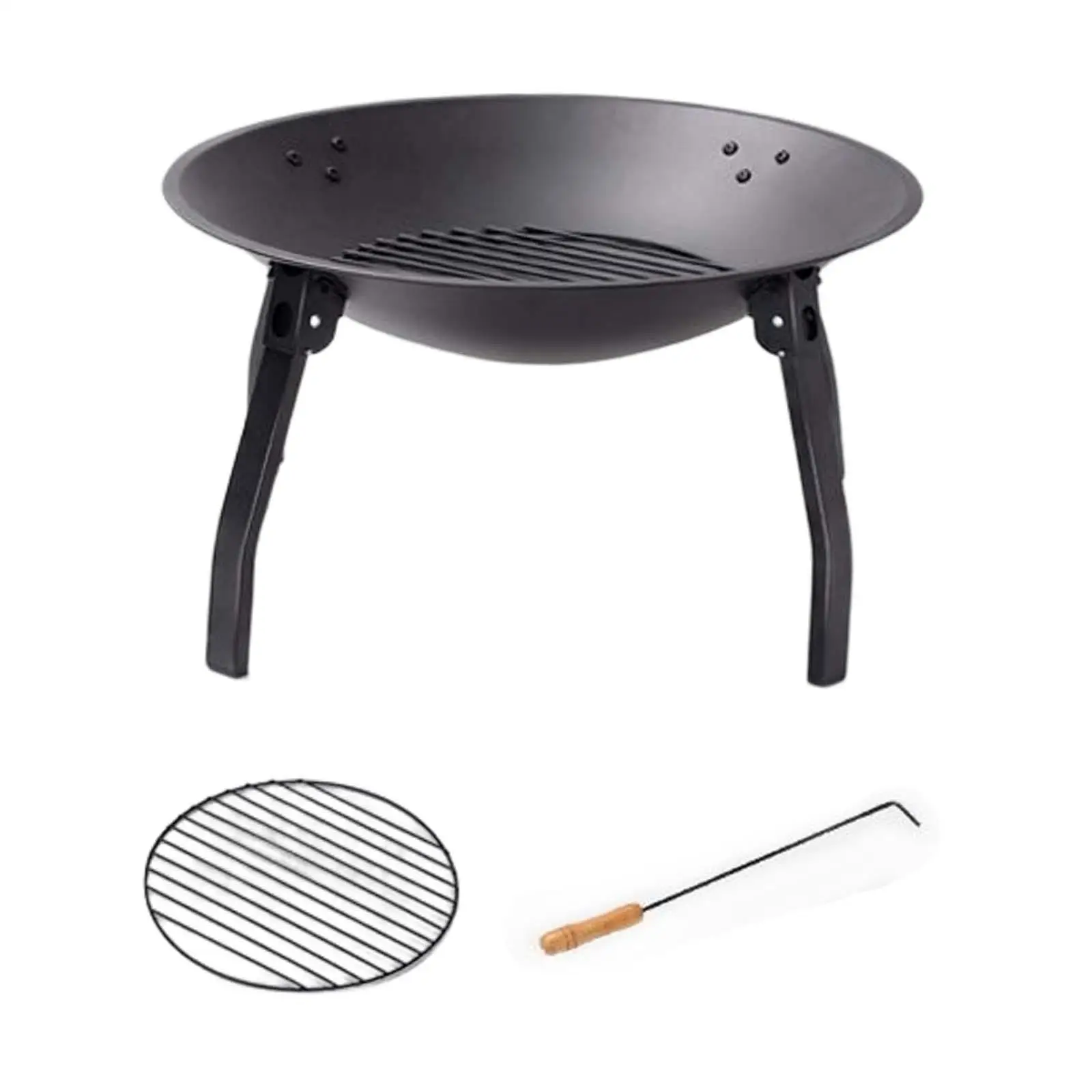 

Metal Outside Brazier Foldable Kitchenware Firepit Cooking Utensil Garden Fireplace for Backyard Outdoor Barbecue Deck