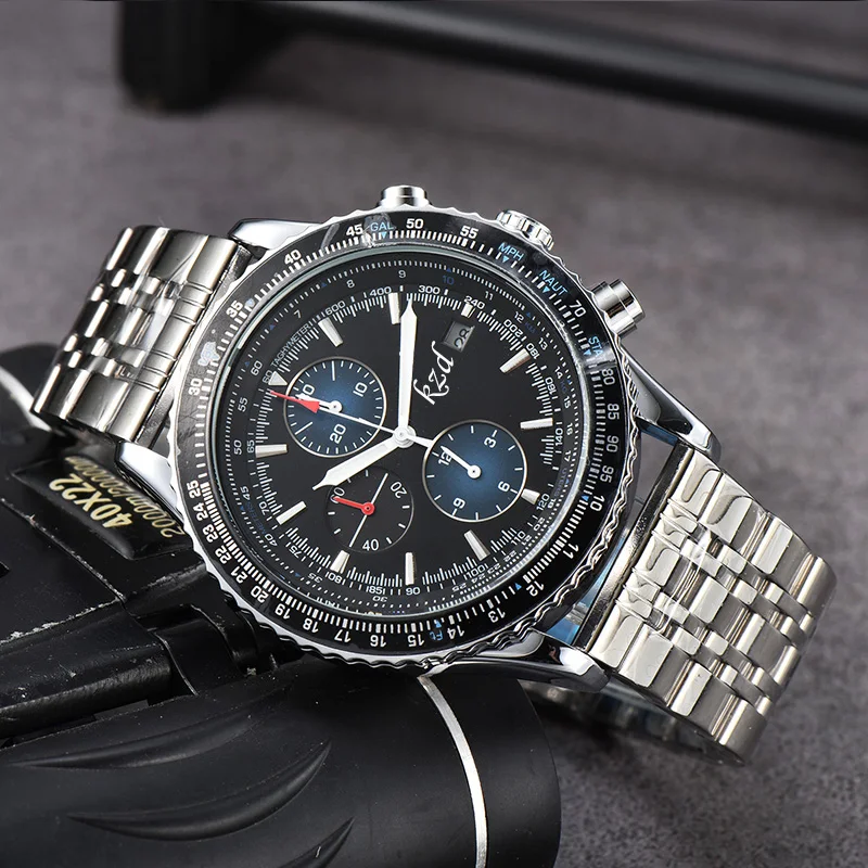 

Original Brand Mens Watches Full Stainless Steel Automatic Date Calendar Multifunction Quartz Watch Luxury Luminous AAA Clocks