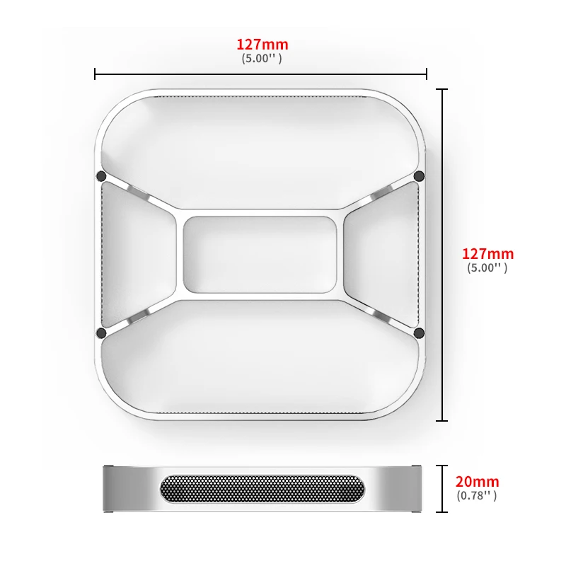 Настольная подставка для Mac mini M4M4 Pro, компьютерная подставка, пылезащитное основание, кронштейн для рассеивания тепла, охлаждающий держатель из алюминиевого сплава, док-станция (art.: 3920ce8a0de69) - 3920ce8a0de69