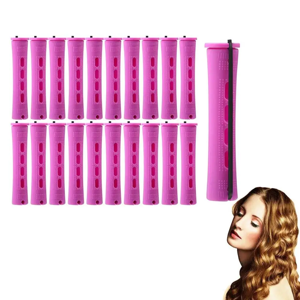 

20 Pieces Woman Hair Curler Rods Multi-Sizes Rollers with Lid Portable Professional Hairdressing Curling for Female