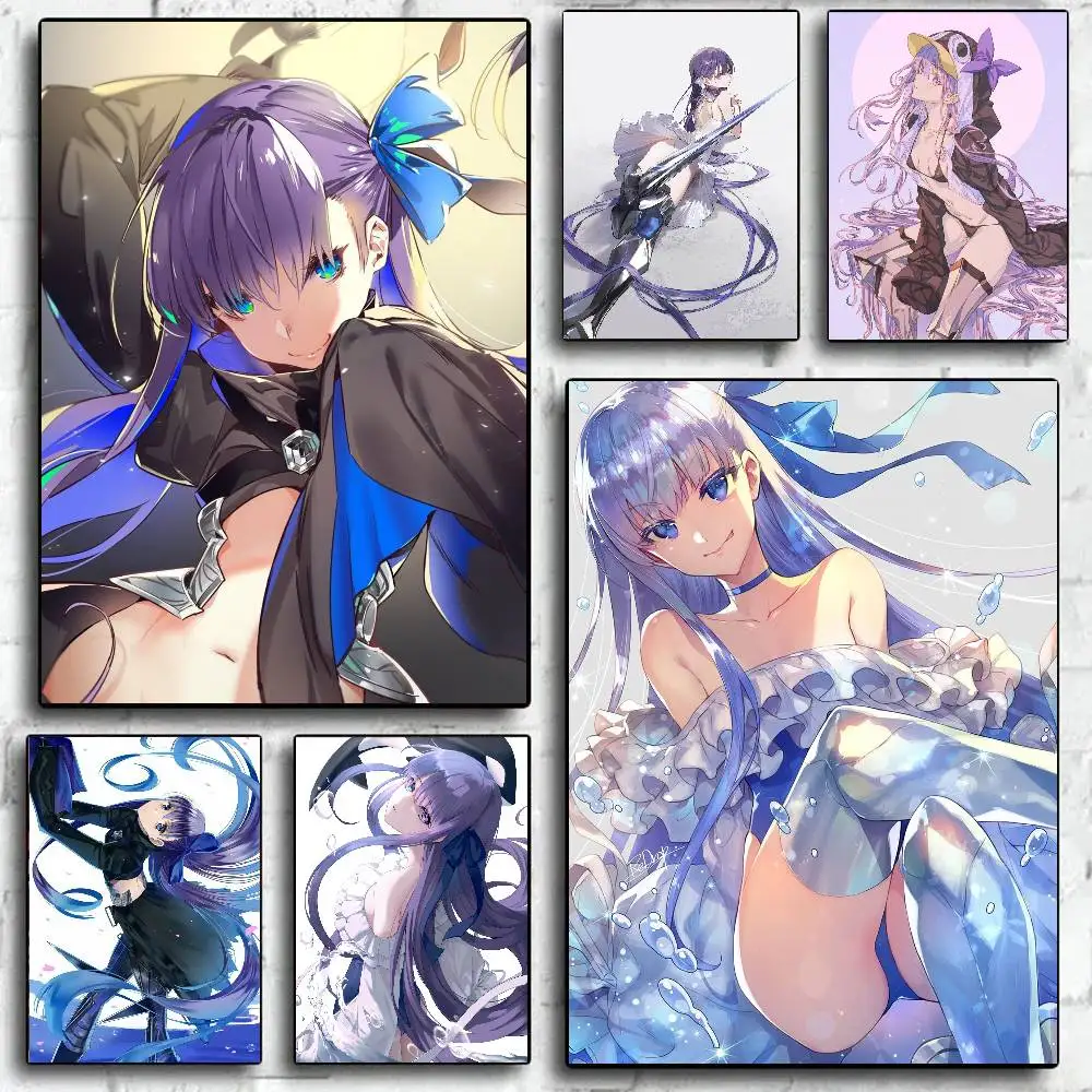 Фото Анимированная наклейка Meltryllis Fate Grand Order для стен, водонепроницаемая, для дома, гостиной, спальни, бара, эстетическое украшение №4