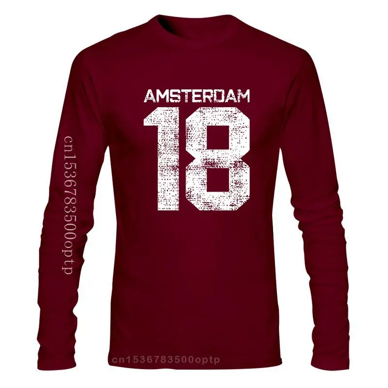 

Мужская одежда, Винтажная футболка в стиле Амстердама, колледжа, мужские футболки с надписью для женщин, свободная футболка оверсайз